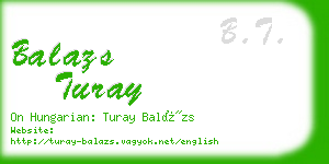 balazs turay business card